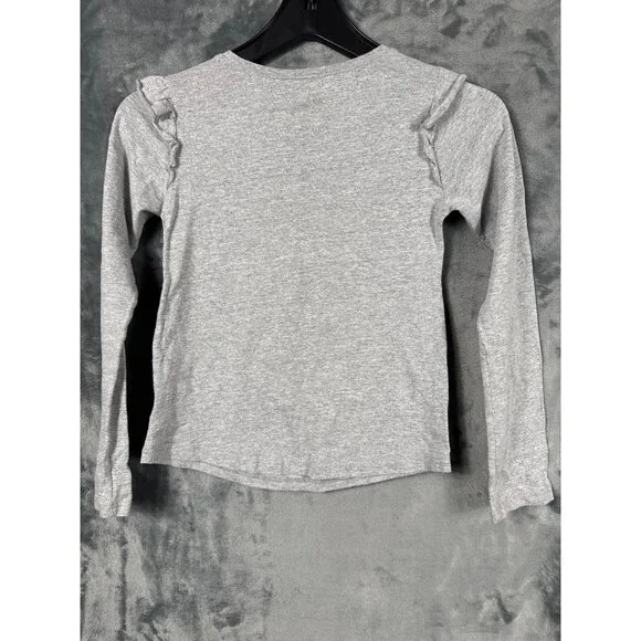 Disney Girls Minnie Mouse Holiday Long Sleeve Shirt Size 12 Gray - Picture 7 of 7